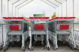 Child cut free after getting trapped in shopping trolley at York store