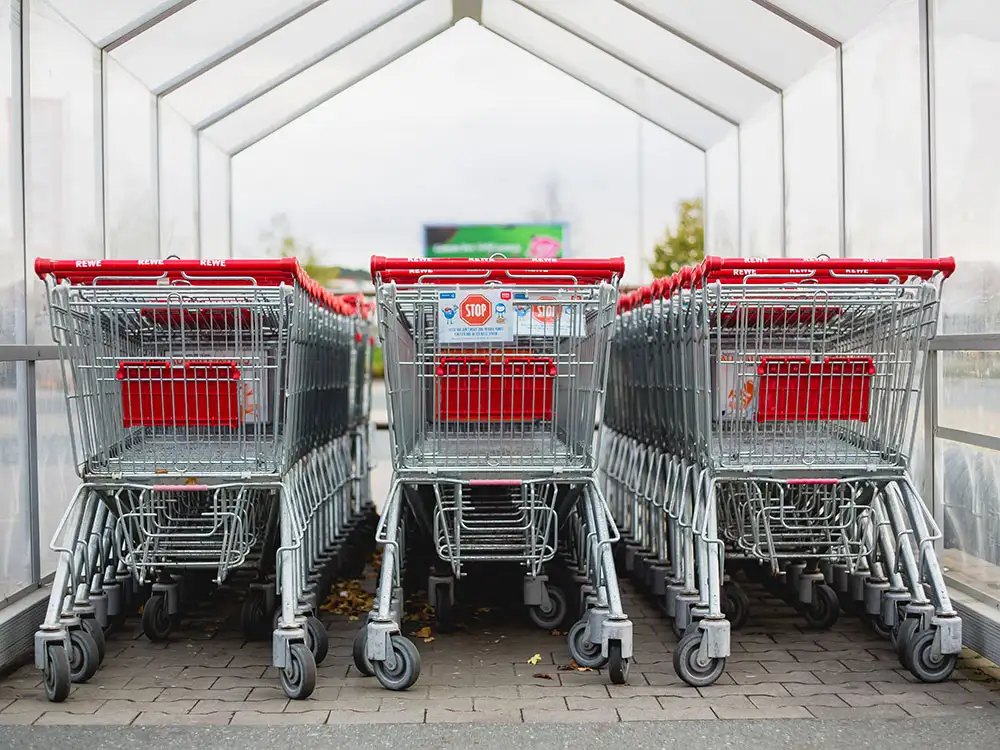 Child cut free after getting trapped in shopping trolley at York store