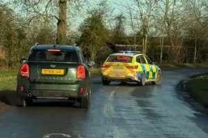 Road closed near York after car ‘ends up on its roof’