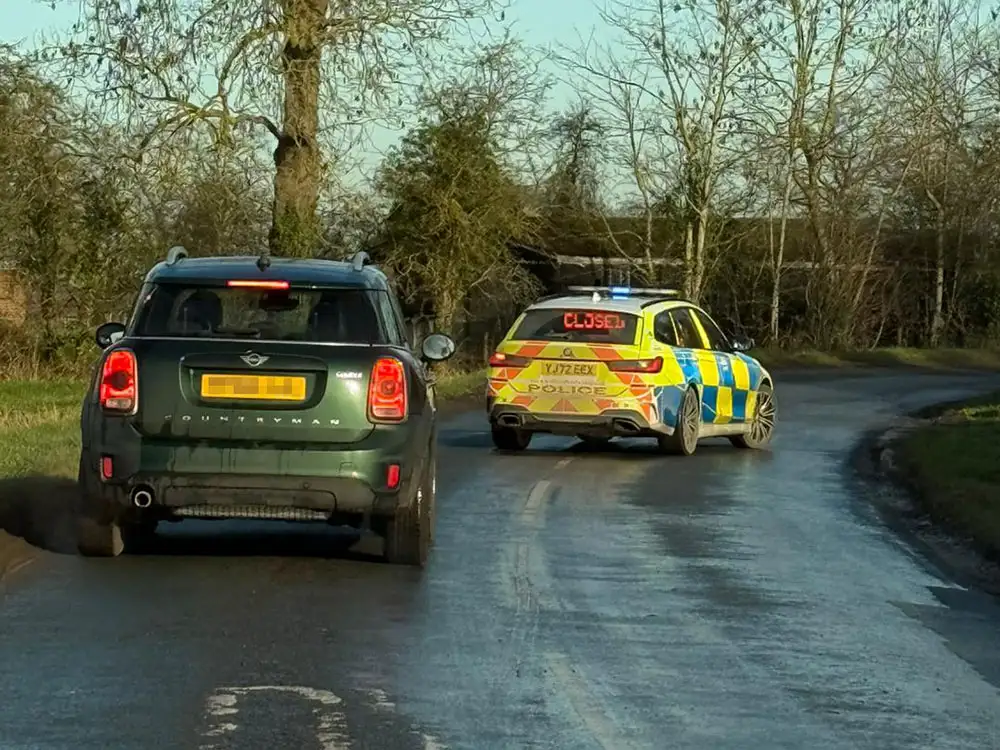 Road closed near York after car ‘ends up on its roof’