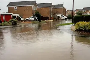 ‘Very worrying’: Roads in Norton hit by floods that smell of sewage