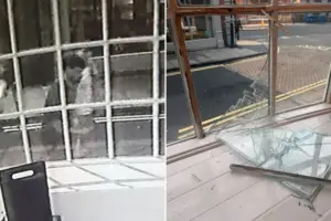 Watch: Vandal smashes York restaurant window in ‘mindless act’
