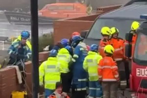 Watch: Whitby coastguard rescues casualty stranded on cliff