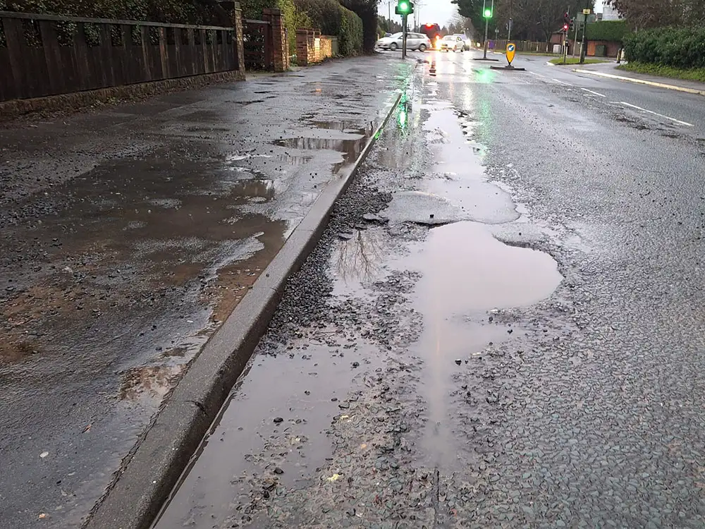 Potholes so deep they exposed cables repaired on York road