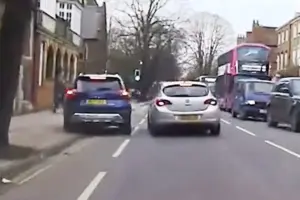 Watch: Police chase car through York as it drives on pavement and hits vehicle