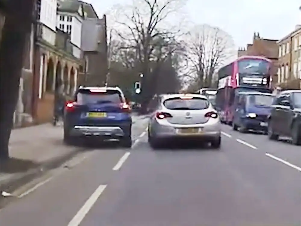 Watch: Police chase car through York as it drives on pavement and hits vehicle