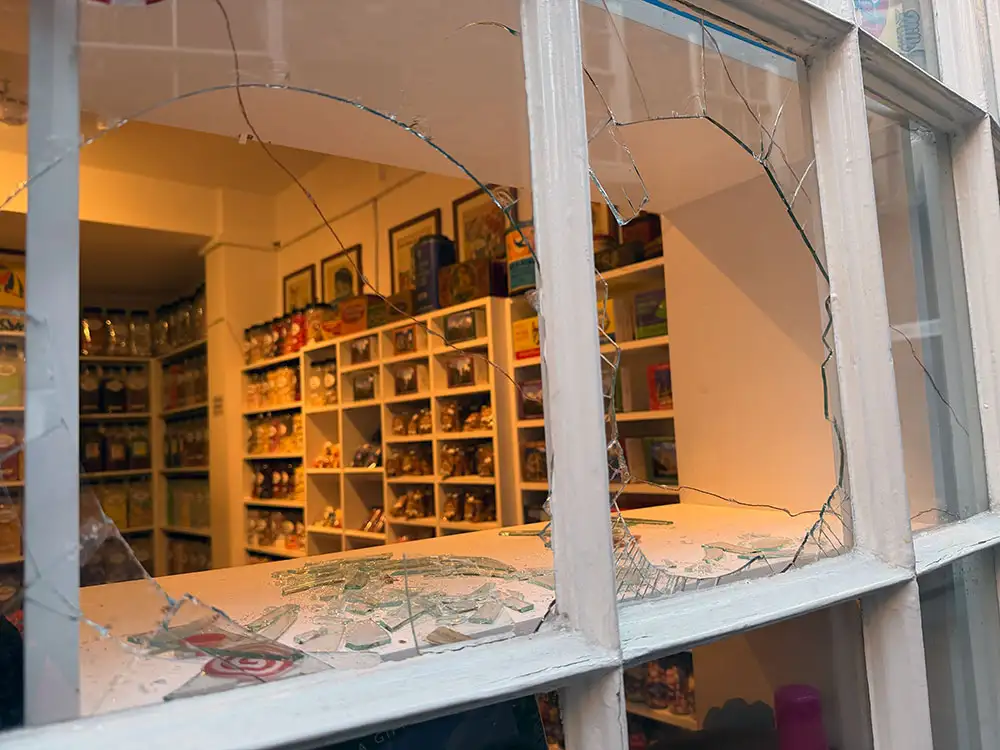 Raider smashes their way into shop on Shambles