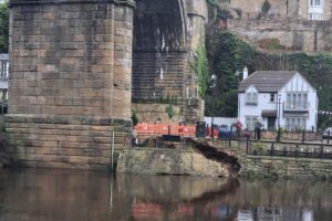 Investigation started into why the footpath under the River Nidd railway viaduct collapsed
