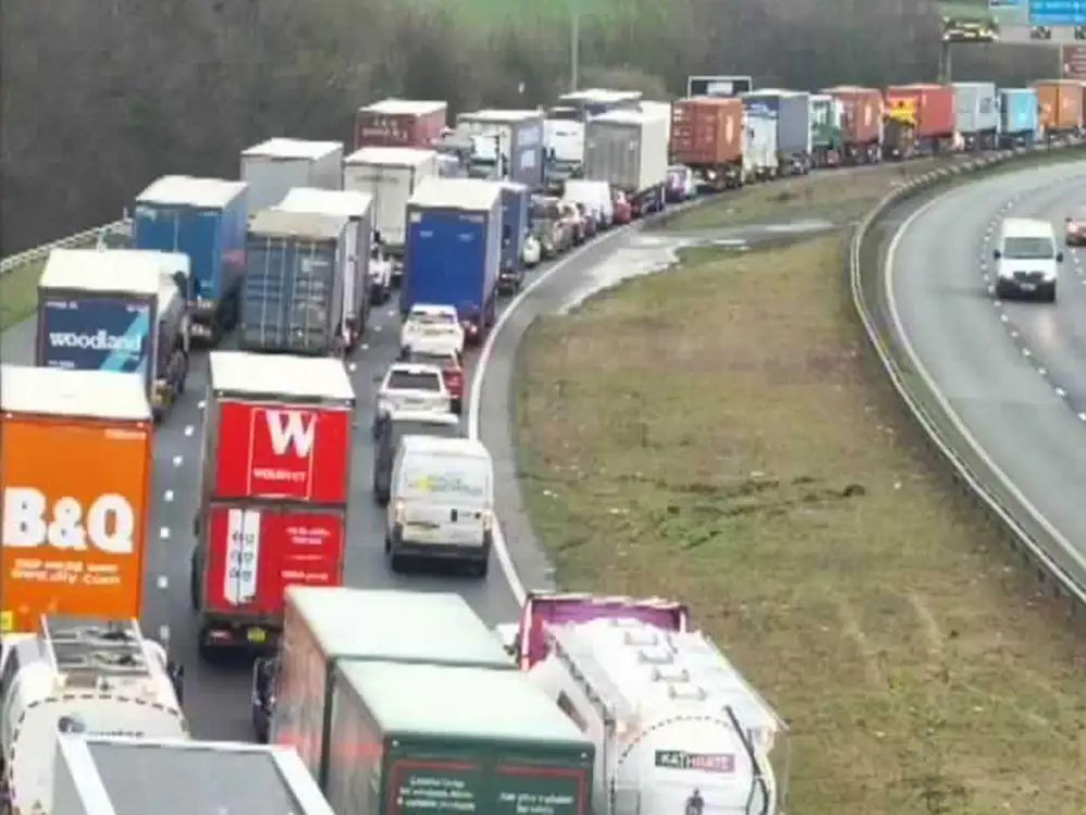 Emergency services at the scene of A1M crash