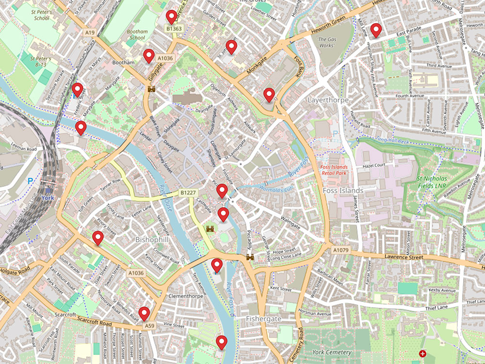 Firm creates map of ‘the best places to park in York’