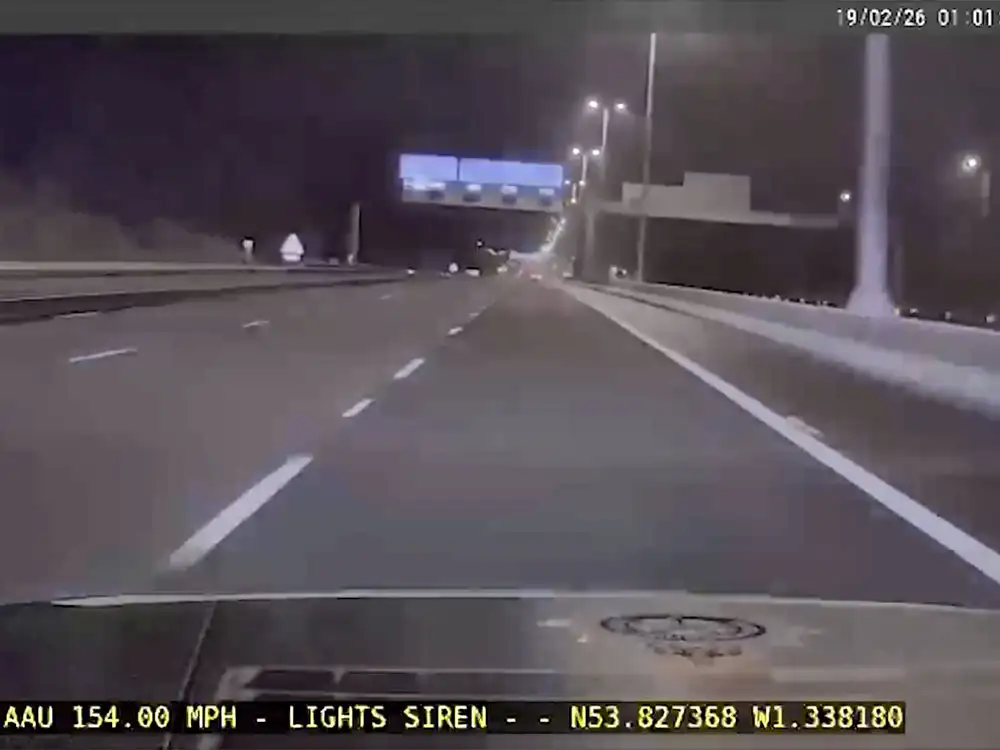 Watch: Police chase suspected stolen car from York at speeds reaching 160mph