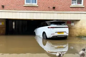 Car removed from floodwater in York as warning remains in place