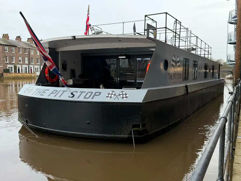 Fancy living on a houseboat in central York? This one’s up for sale