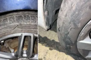 Car tyres slashed on York street