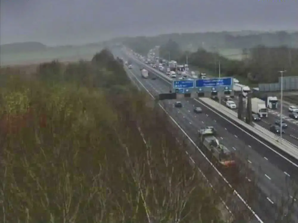 Crash on A1(M) near York turnoff causing delays