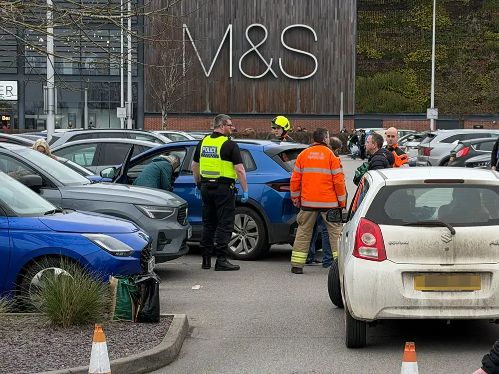 Emergency services called to crash at York shopping centre