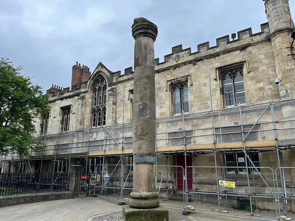 Masonry falling from historic York building prompts safety plan