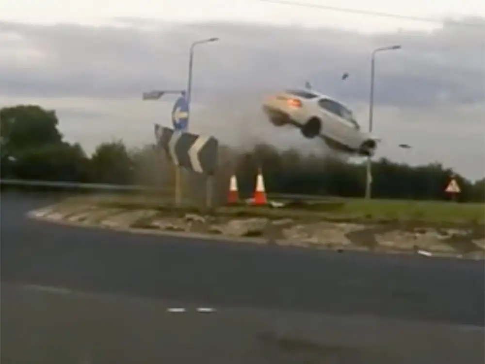 Watch: Extraordinary moment 140mph BMW goes flying after York chase