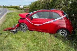 Driver seriously injured in crash south of York