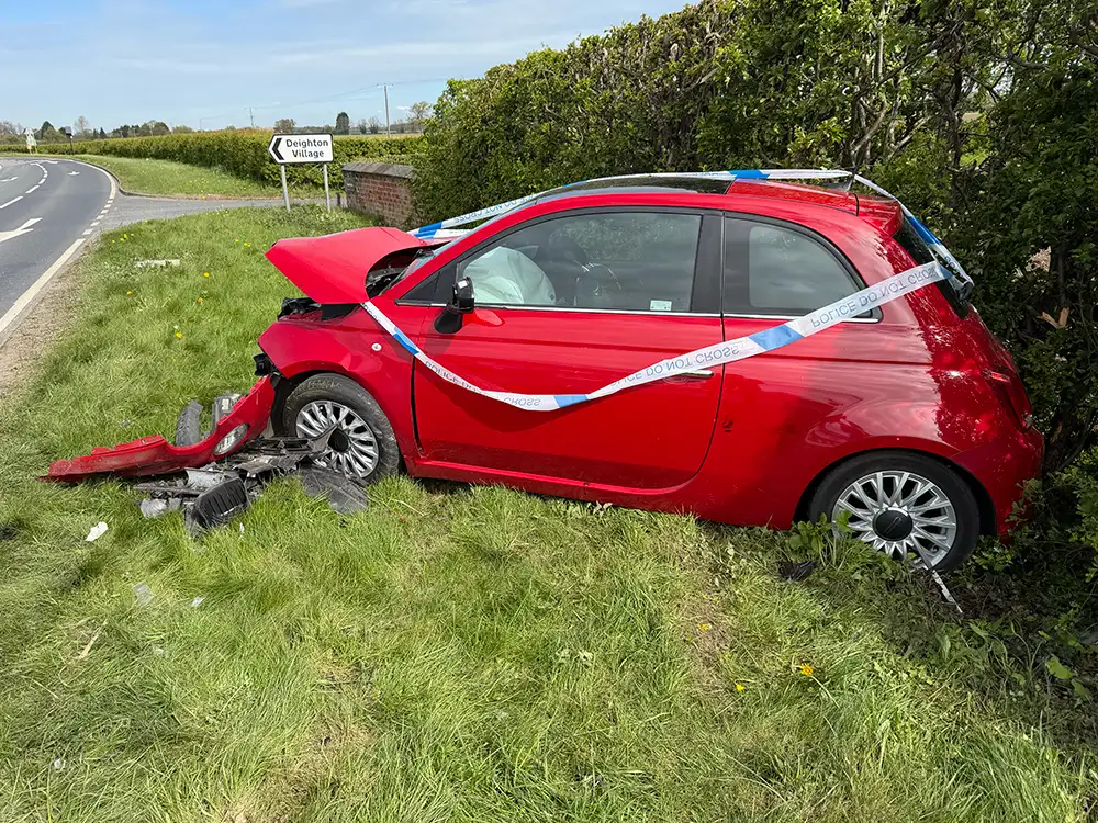 Driver seriously injured in crash south of York