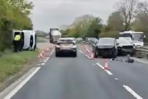 Updated: Traffic moving after multi-vehicle crash on the A64 near York
