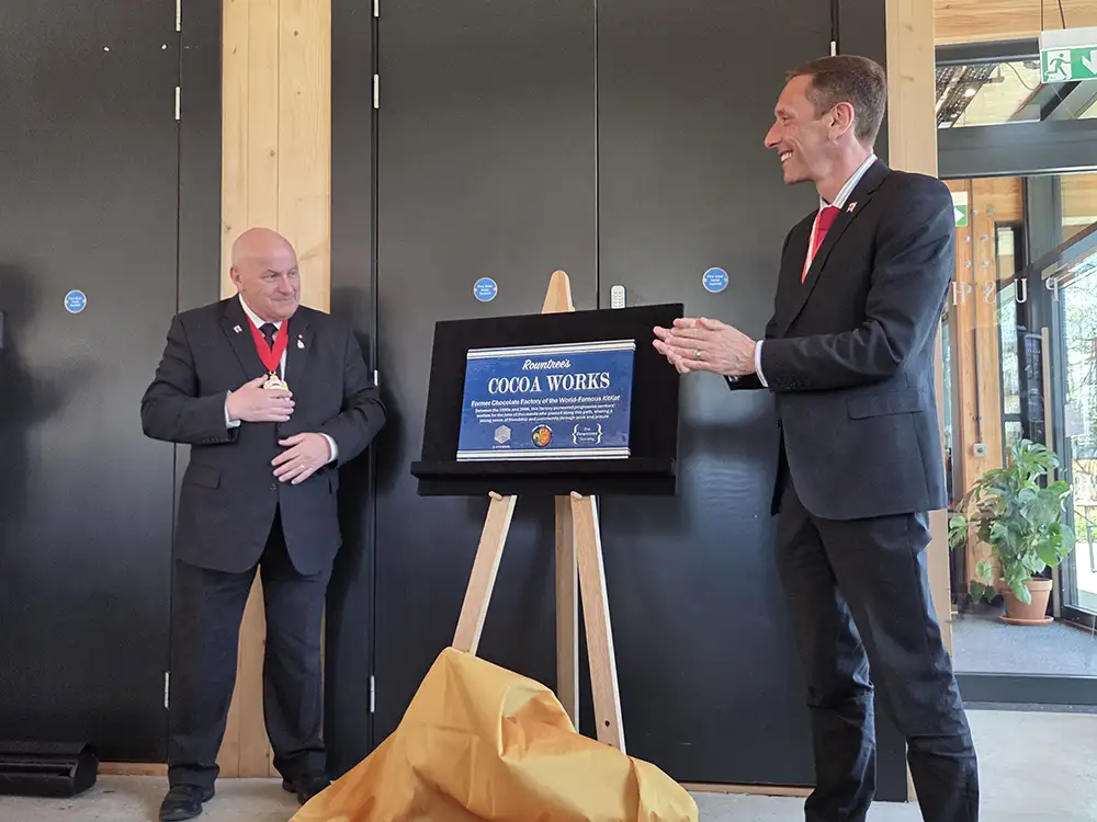 Historic Rowntree factory in York honoured with new blue plaque