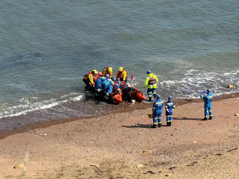 Young man suffers serious injury after rockfall at North Yorkshire bay