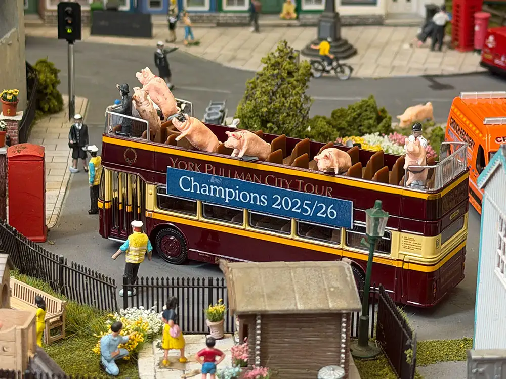 York City get their bus parade – in miniature at least!