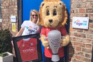 Signed and framed York City shirt goes on sale to raise money for local charity