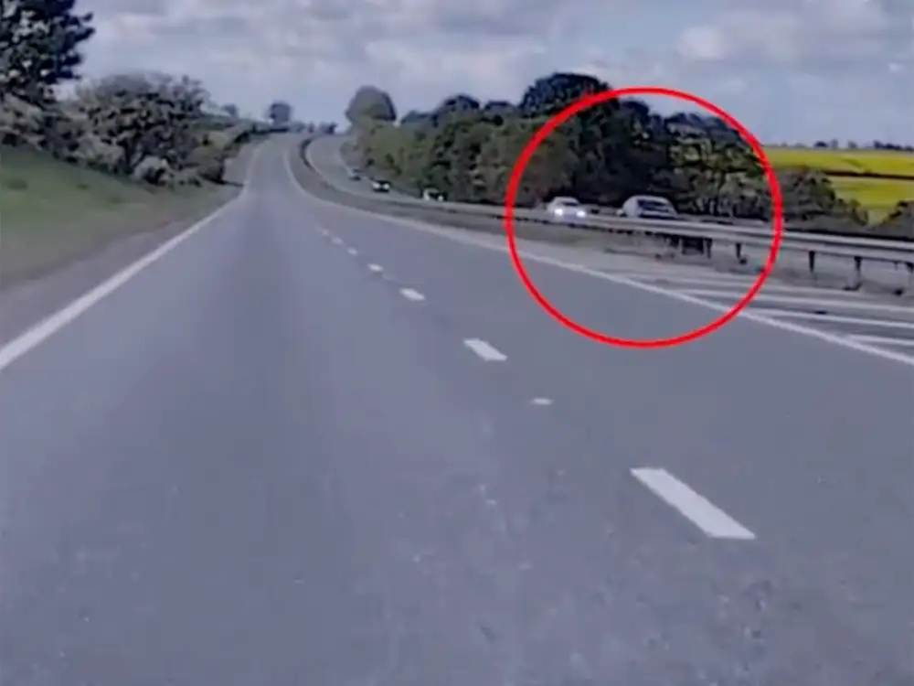 Watch: Man arrested by armed police after car drives wrong way down the A19