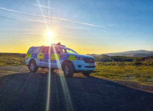 Police force entry into a car to rescue dog left in 30°C heat