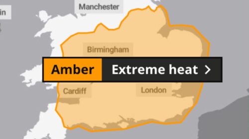 Amber heat alert extended to areas just south of Yorkshire