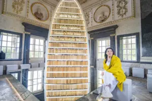 New ‘luminous revolving bookshelf’ unveiled at Castle Howard