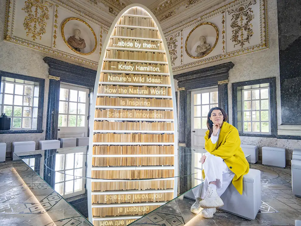 New ‘luminous revolving bookshelf’ unveiled at Castle Howard