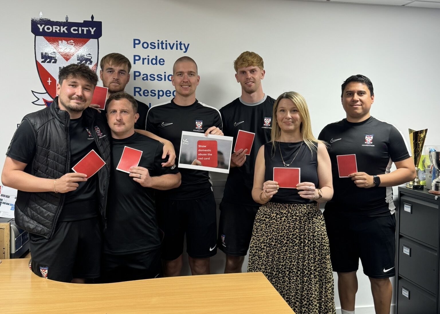 York City FC Foundation and IDAS  show domestic abuse the red card During the World Cup