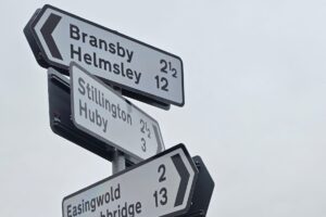 New road sign spotted with a missing letter in the name of village near York