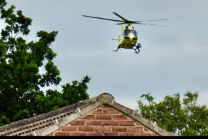 Air ambulance at Vangarde Shopping Park