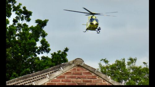 Air ambulance at Vangarde Shopping Park