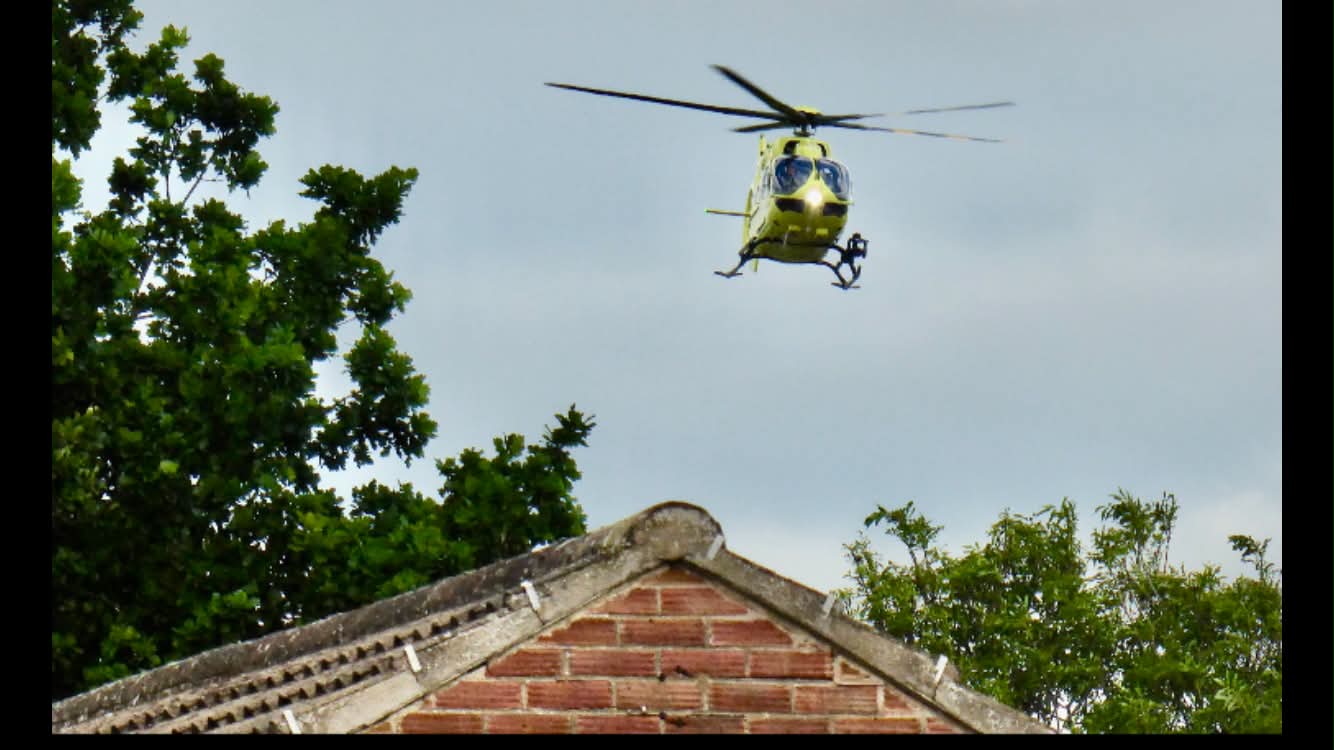 Air ambulance at Vangarde Shopping Park