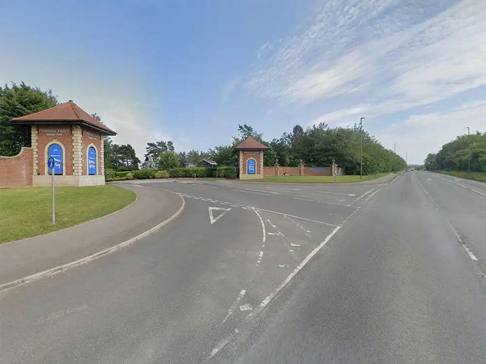 Two-car crash closed road near North Yorkshire holiday park