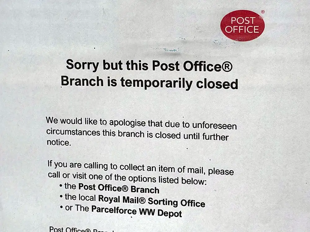 York post office closed until further notice