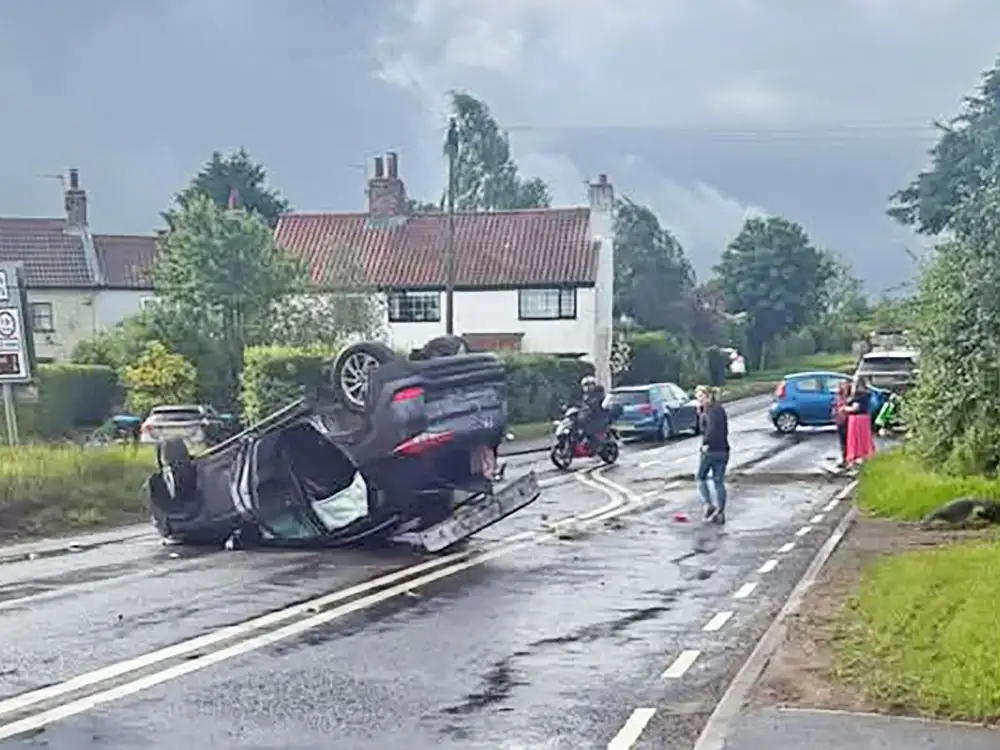 Dramatic crash in North Yorkshire village prompts calls for speed cut