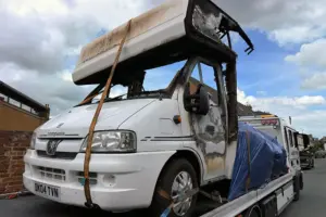 York camper van blaze: Man arrested on suspicion of arson