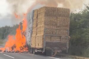 A19 Easingwold Bypass closed after a trailer caught fire