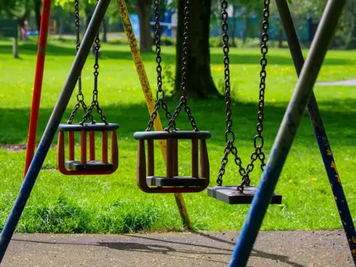 Child stuck in baby swing freed by firefighters