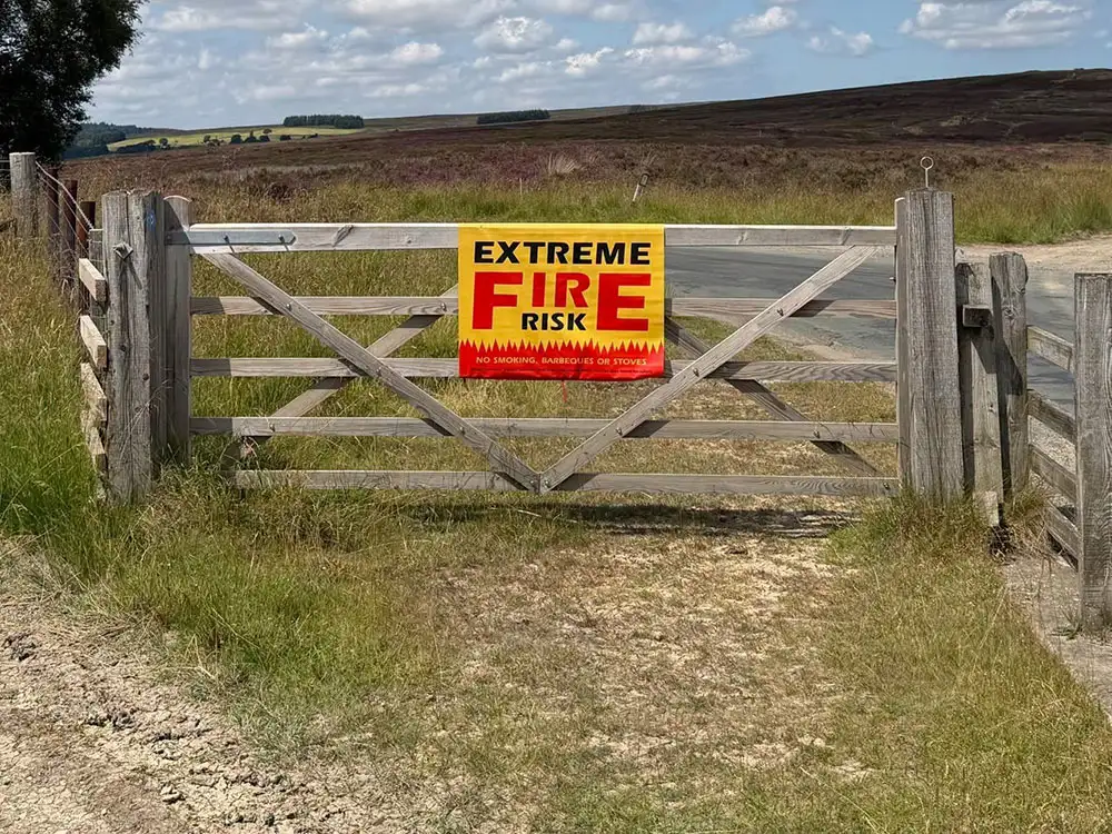 Firefighters throw bucket of water over portable barbecue in ban area