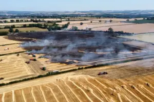 Crews battling large fire next to the A64 – Drivers asked to avoid if you can
