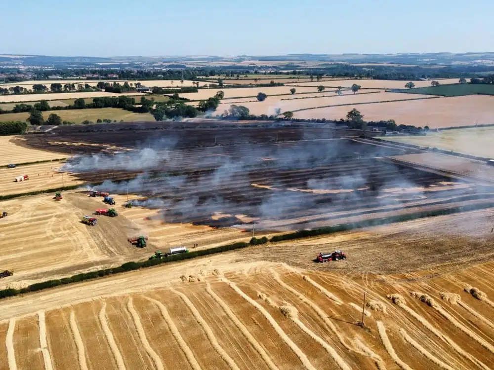 Crews battling large fire next to the A64 – Drivers asked to avoid if you can
