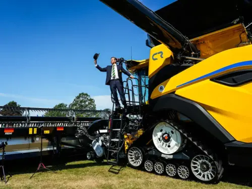 World’s largest combine harvester arrives as Great Yorkshire Show gets underway