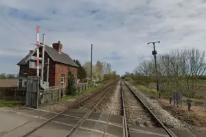 Fire breaks out next to railway line in North Yorkshire village